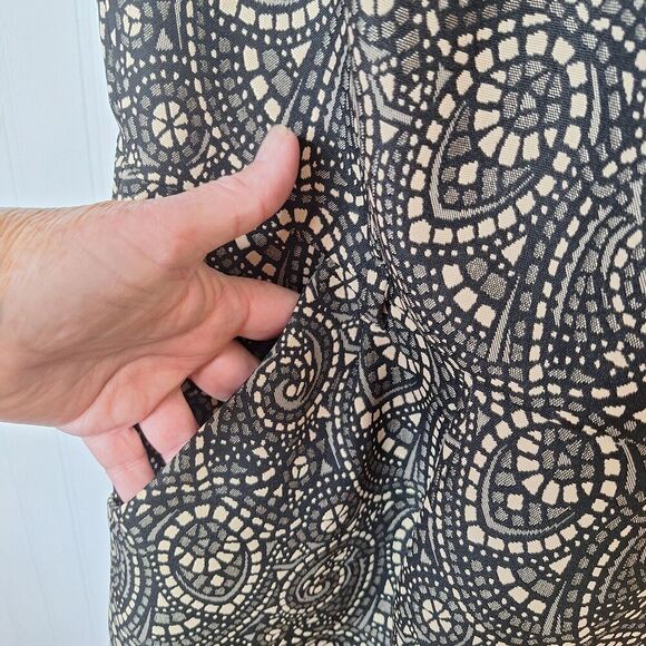 Shelby & Palmer Size 14W Black And Tan Dress Fitted Waist Pockets Office No Belt - Picture 6 of 11